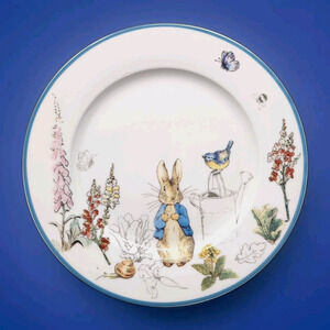 Beatrix Potter Peter Rabbit Set of 2 Easter Ceramic 10.25 in Dinner Plates 2022
